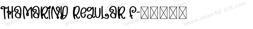 Thamarind Regular f字体转换